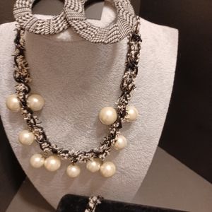 INC PEARL NECKLACE, BRACELET, AND MATCHING EARRINGS. All new.